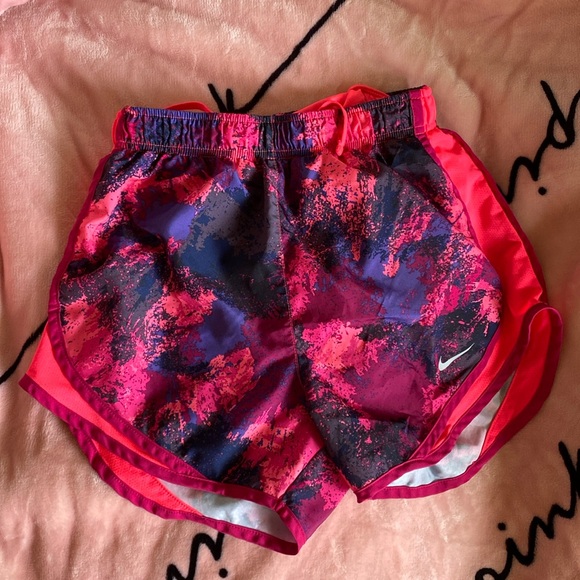 Nike Pants - Like new Nike splatter pink and purple running shorts